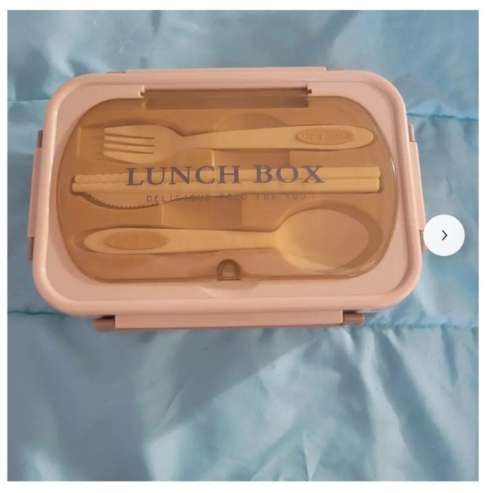 NEW Portion Control Leakproof Lunch Bento Box Microwave Safe Tableware PINK ONLY - Picture 15 of 15